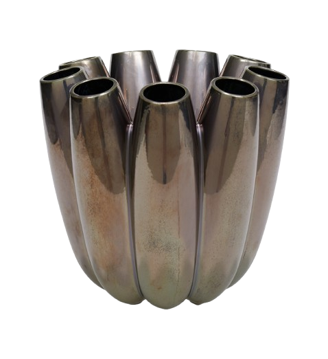 flor vase metallic