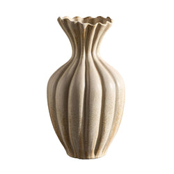shaped vase beige large
