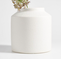 textured vase white