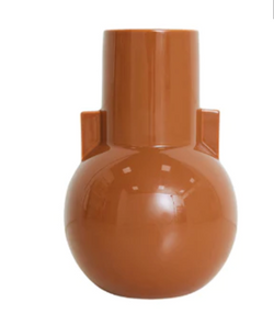 caramel ceramic vase small