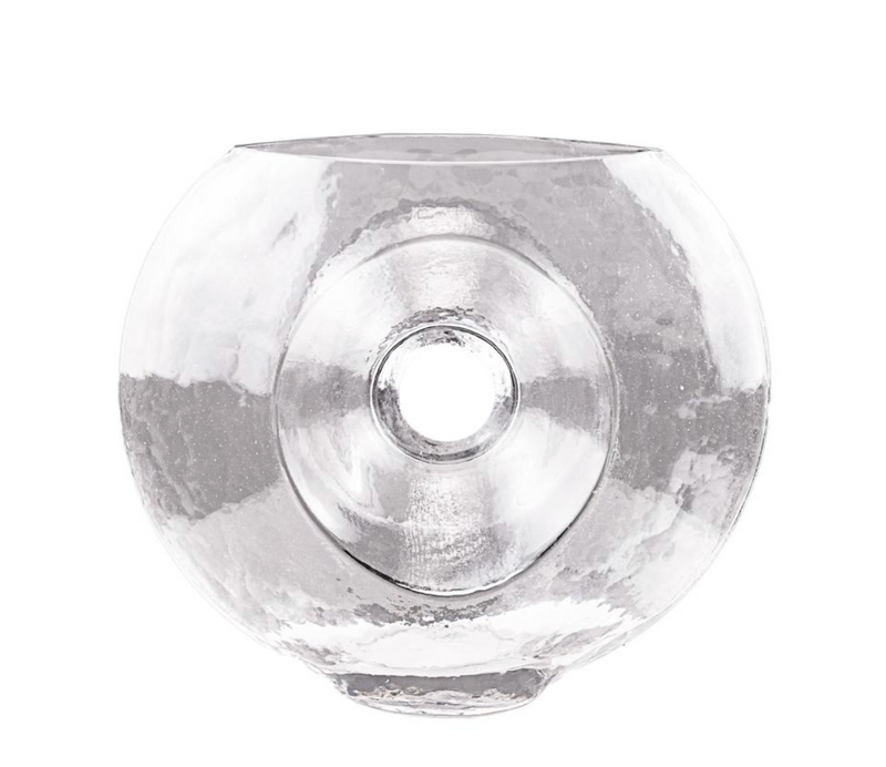 circle clear vase