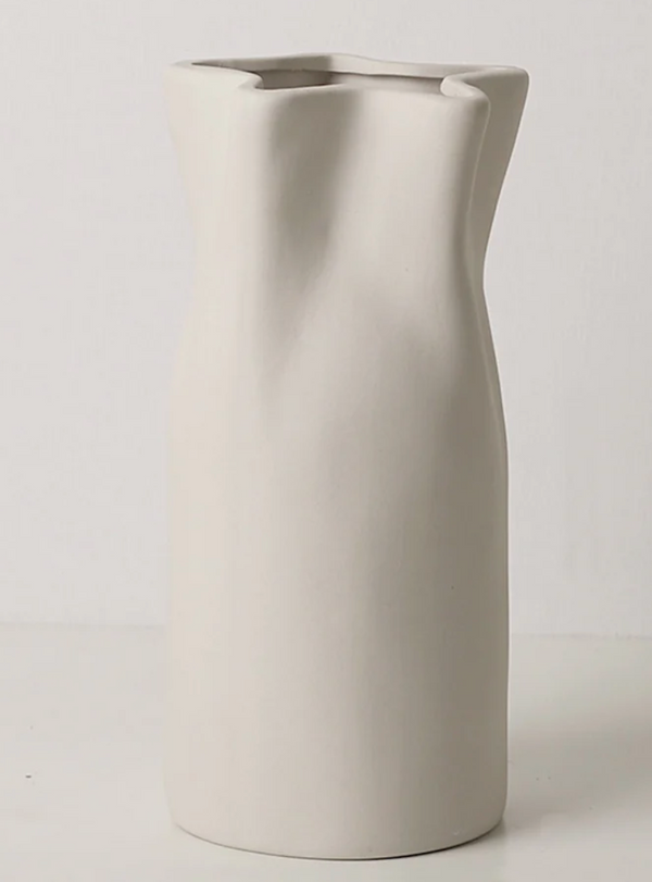 beige ceramic vase