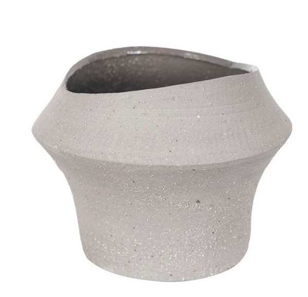 beige textured vase