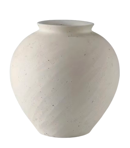 organic white vase