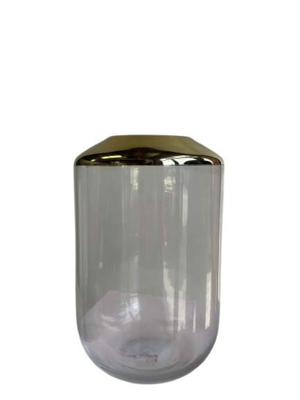 gold top glass vase