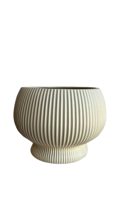round ribbed vase