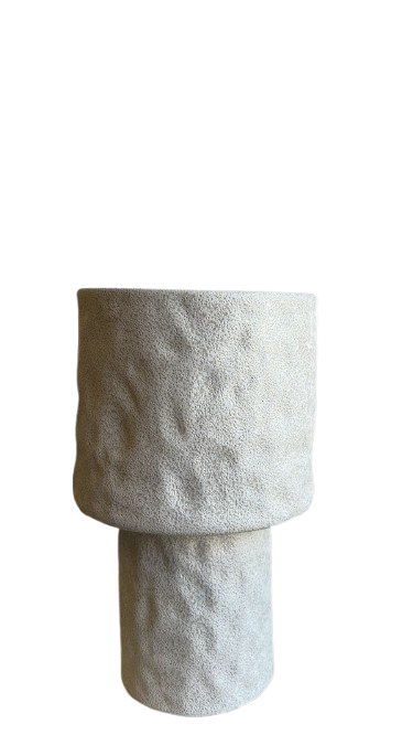 denique white vase