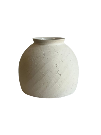 rounded ceramic vase | 14cm x 8 cm