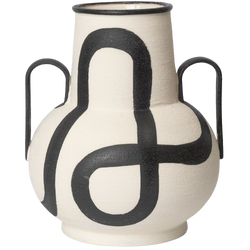 hand - painted stoneware vase