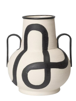 hand - painted stoneware vase (medium)