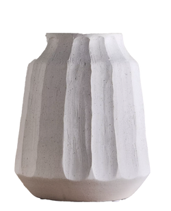 sculpted clay vase
