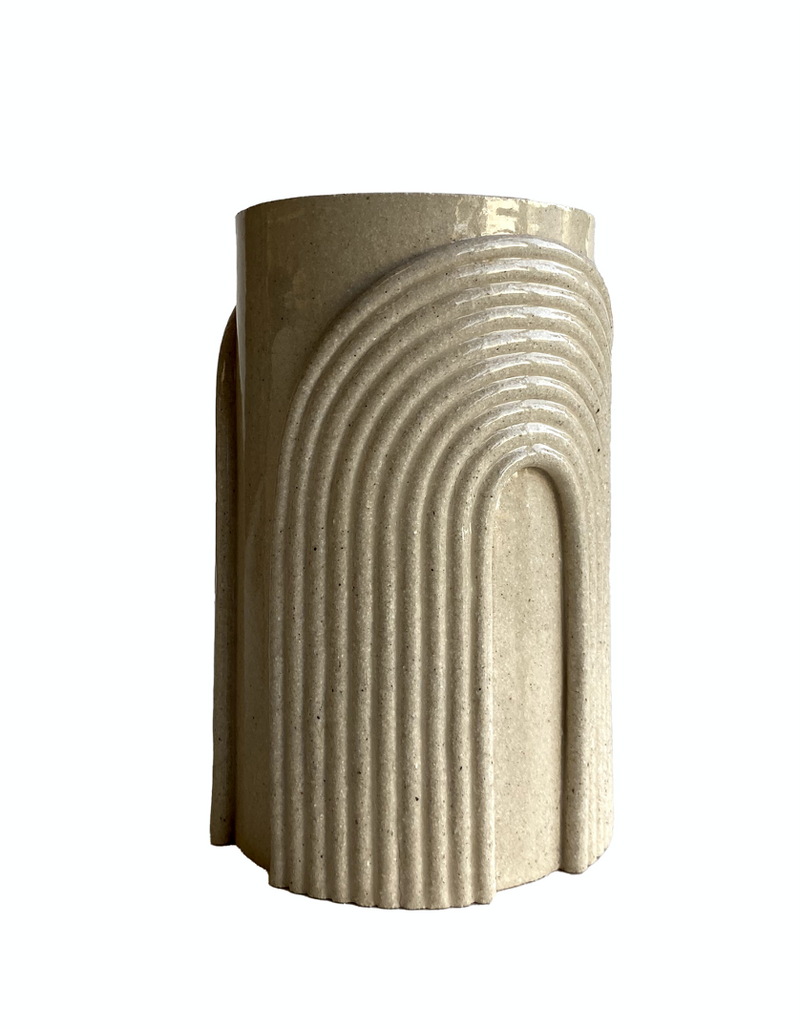 cylinder vase beige